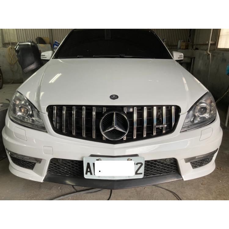 賓士 BENZ W204 S204 GT款直瀑水箱護罩 C250水箱罩 C300中網 C350水箱護罩 C200水箱罩