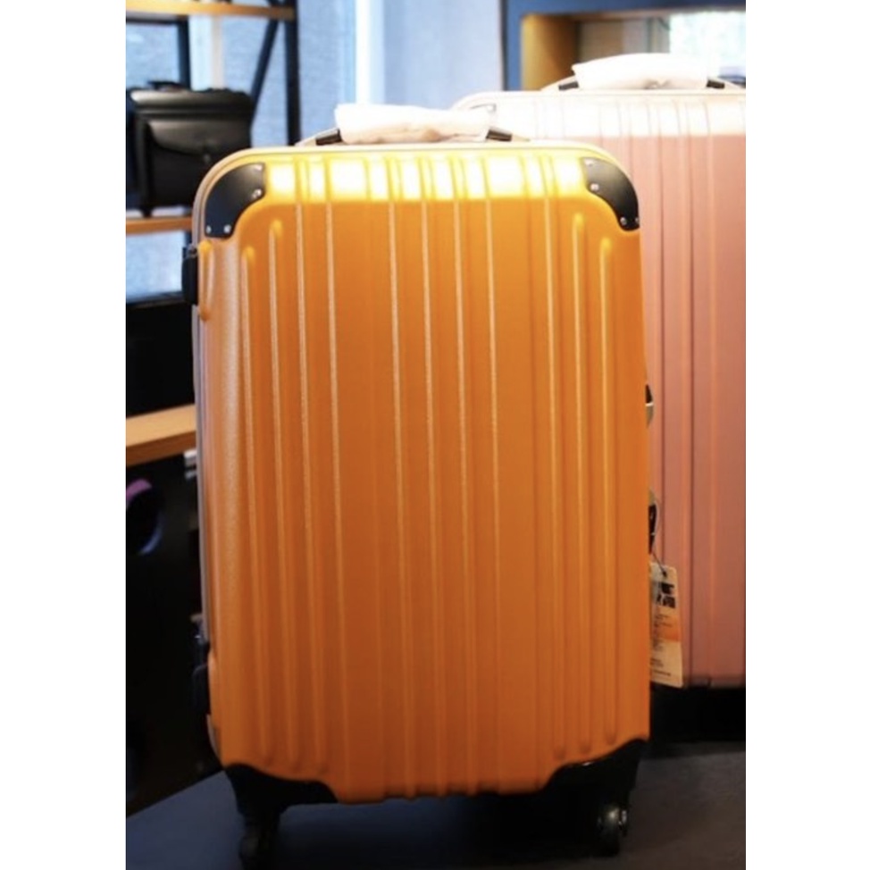 全新  Zocai 繽紛馬卡龍系列 ZC-236 20吋 超輕量ABS硬殼霧面防刮鑽石紋行李箱 橘配紫色 拉桿登機箱 現