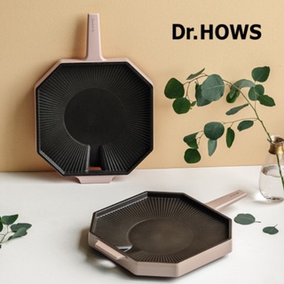 韓國 Dr. HOWS 馬卡龍色系 八角美型排油不沾烤盤28CM