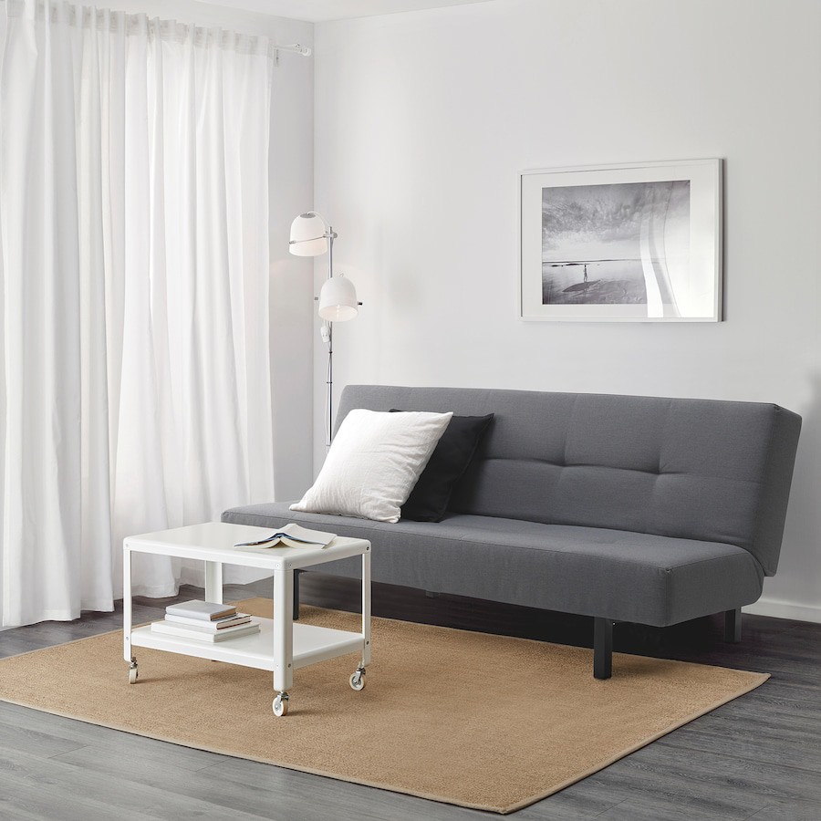 絕版品/北歐工業LOFT風格經典IKEA宜家BALKARP雙人沙發床/可沙發可當雙人床/深灰色/二手八成新/特$3980