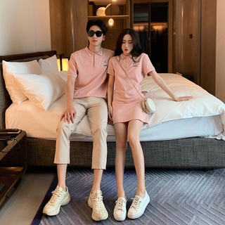 【COUPLE】💕💕新品情侶裝學院風辣妹poloT恤裙簡約短袖