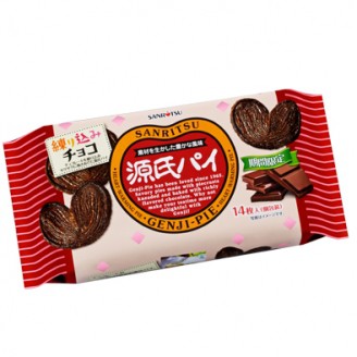 【米糖】日本 SANRITSU 三立 巧克力源氏派 巧克力愛心餅乾 蝴蝶餅乾 巧克力蝴蝶餅 源氏派