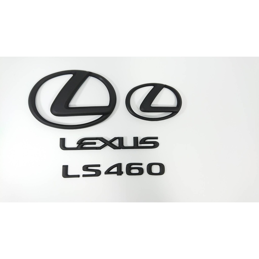~圓夢工廠~ Lexus LS460 水箱罩標誌 後車箱標誌 四合一 改裝消光黑 字標 字貼 字體 logo 同原廠樣式
