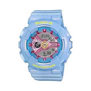 CASIO Baby-G BA-110CA-2A 經典雙顯女錶(珠光粉藍)