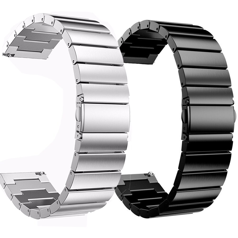 XIAOMI SAMSUNG 18/20/22/24 毫米錶帶不銹鋼錶帶適用於三星 S3 Galaxy Watch3 4