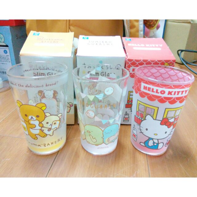 喵玩貨ΦωΦ 拉拉熊 角落生物 凱蒂貓 玻璃杯 日貨 三麗鷗 角落公仔 sanrio kitty 水杯 禮物 杯子