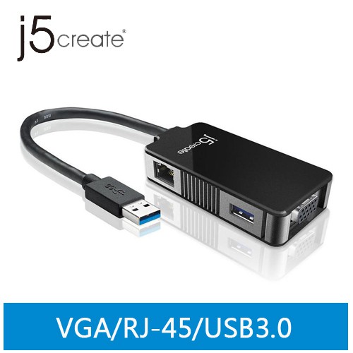 j5create JUA370 USB 3.0 三合一薄型筆電迷你擴充卡