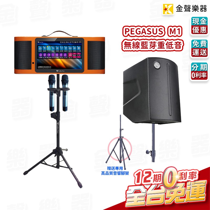 金嗓 super song 600 伴唱機 + Pegasus m1 頂級重低音藍芽音響【金聲樂器】