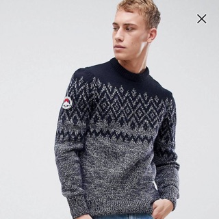 Superdry diamond chevron jumper sweater xs 極度乾燥編織毛衣衛衣針織衫海軍藍