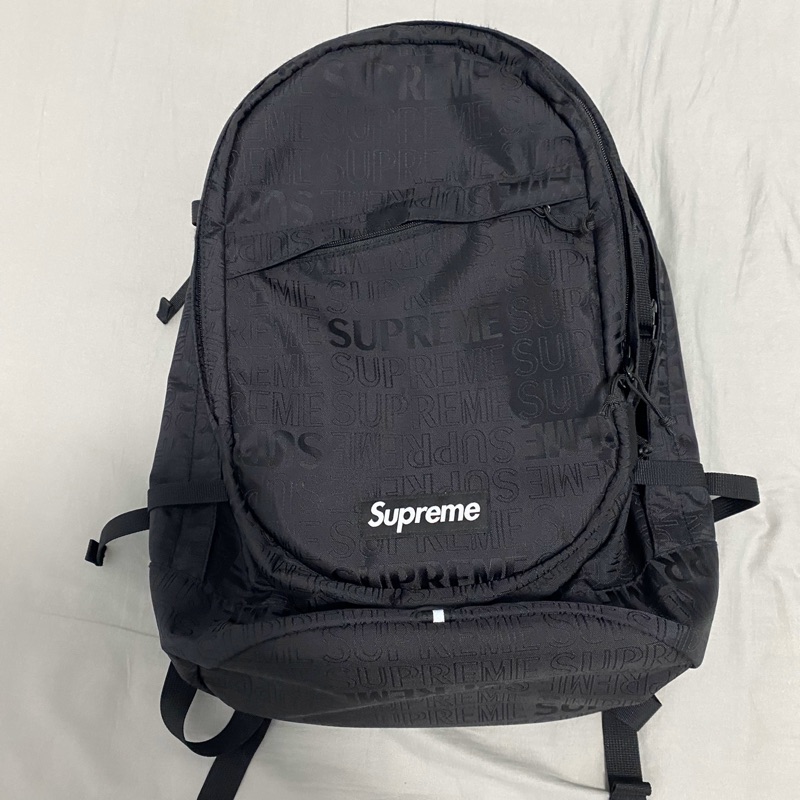 Supreme 46th backpack 黑色 滿版 後背包