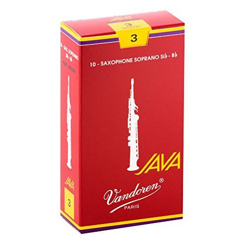 【現代樂器】法國 Vandoren JAVA 紅盒 Soprano Sax 高音薩克斯風 3號 竹片 10片裝