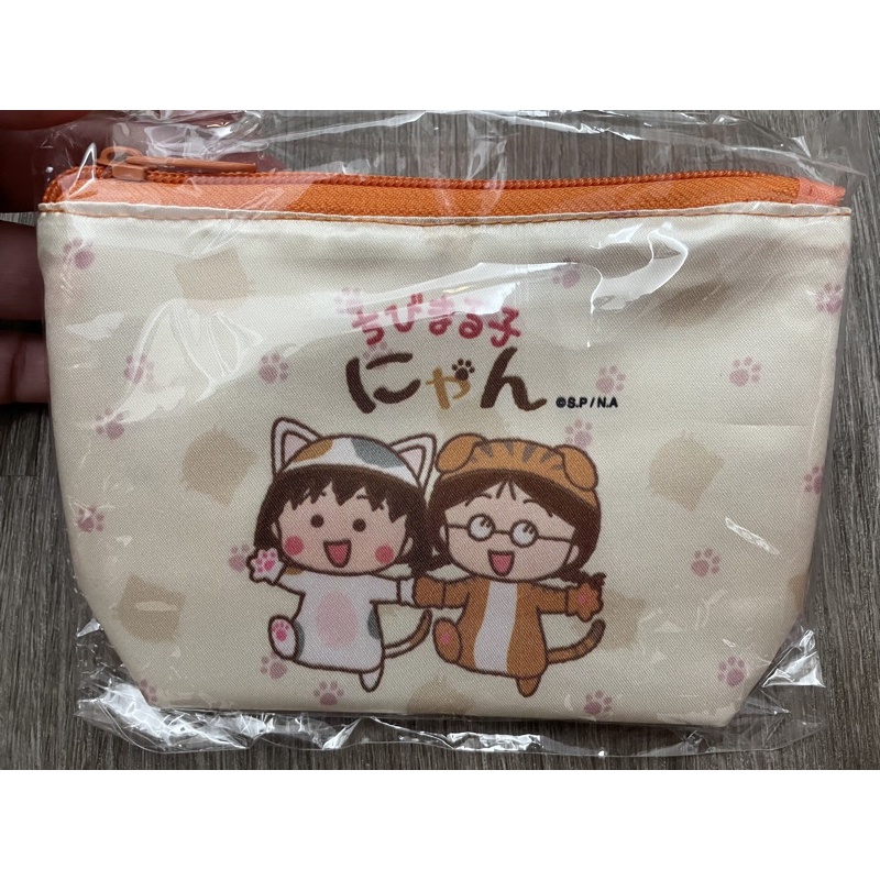 全新~櫻桃小丸子貓咪化妝包(約17*10.6*5.5cm)~售價69元