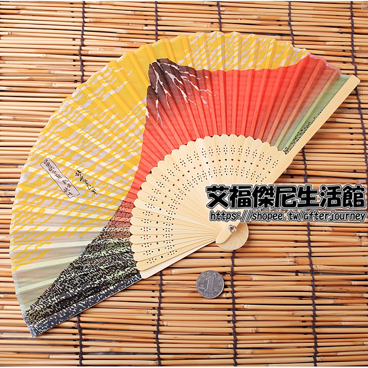 讓利中新品日本扇子和風布面折扇富士山凱風快晴 蝦皮購物