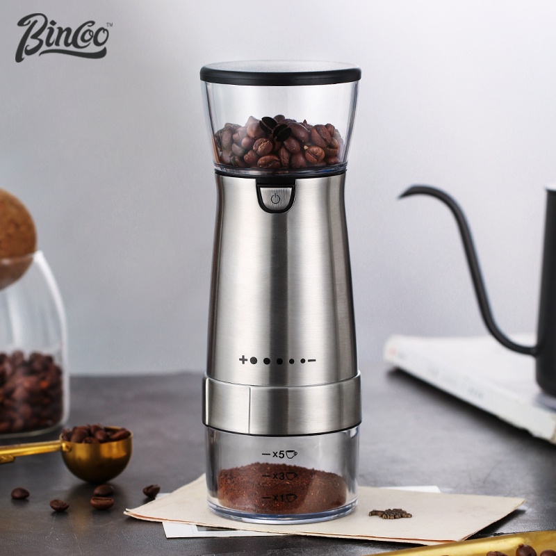 Bincoo 咖啡豆研磨機電動自動咖啡器具咖啡機陶瓷芯 USB 充電