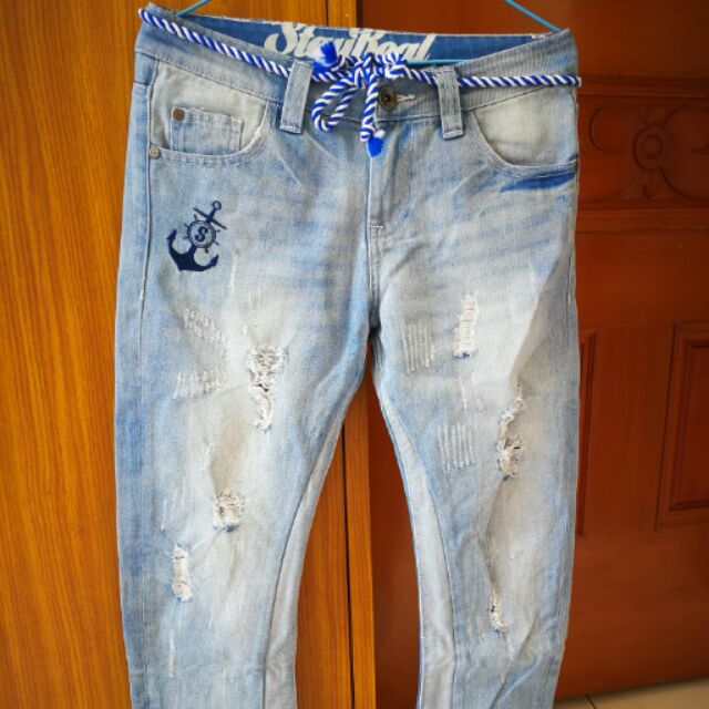 STAYREAL 青春萬歲BF牛仔褲XS號+STAYREAL 海洋水手丹寧衫S號