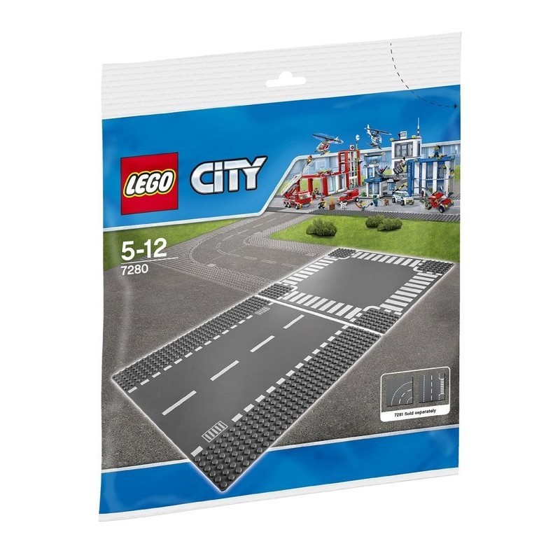 ＊特價＊【積木樂園】樂高 LEGO 7280 CITY系列 十字路口+直線底板