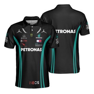 Formula 1 Petronas F1 Team 男式 Polo 衫黑色 S-5XL 碼