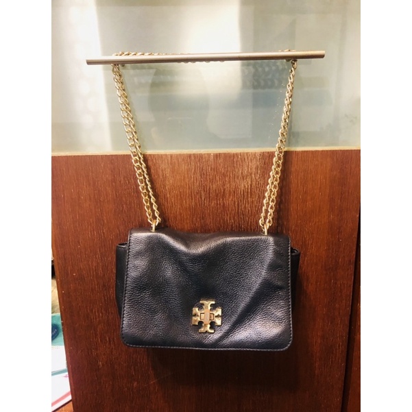 Tory Burch 金鍊真皮包（二手）附紙袋