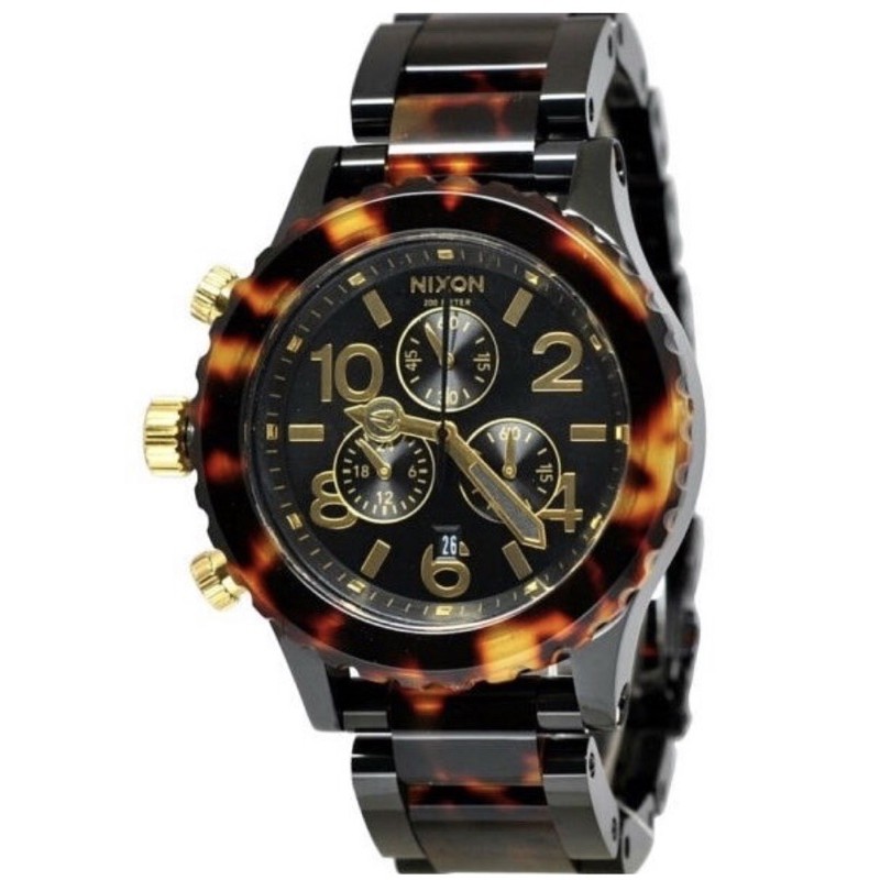 🏠實體店家出貨🎁買錶送好禮# NIXON尼克森 THE 42-20 CHRONO 琥珀玳瑁三眼計時錶 A037679