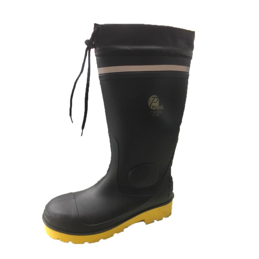 安全防護雨靴 反光條設計 鋼頭雨鞋 長筒職業工作用雨鞋防滑 防水 防穿刺《JUN EASY》