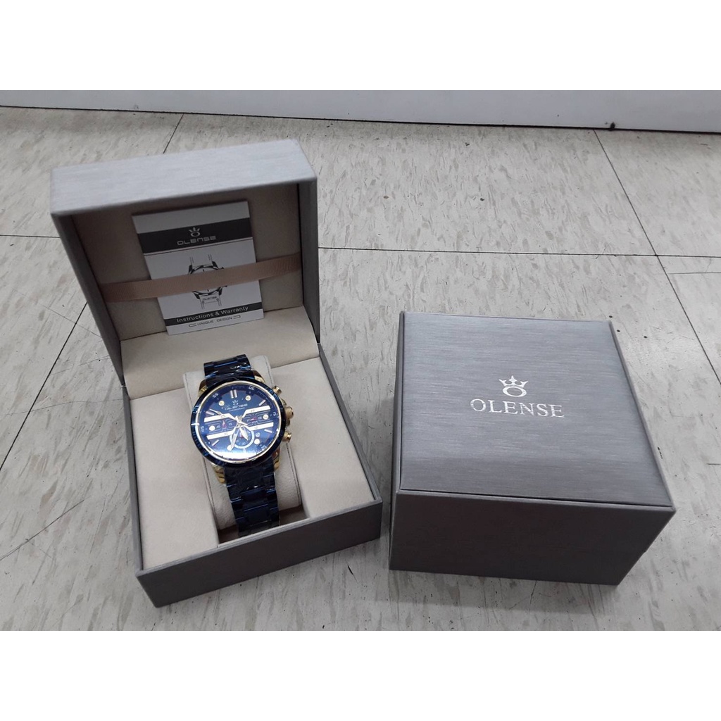 奧倫斯OL脕錶大錶鏡石英錶真三眼六針男士專屬水鬼款熱賣進口品牌