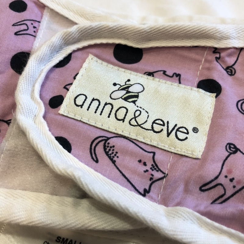 [二手]anna&amp;eve 嬰兒包巾 紫色小貓圖騰 S號 新生兒專用