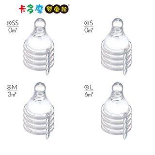 【Simba 小獅王辛巴】母乳記憶超柔防脹氣標準圓孔奶嘴 4入-SS/S/M/L 新款｜卡多摩