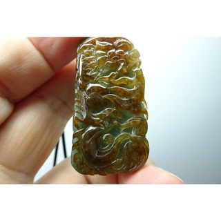 {繽紛}龍牌~天然緬甸《A貨》天然咖啡色紅~福壽雙色龍牌~大筆進財~22