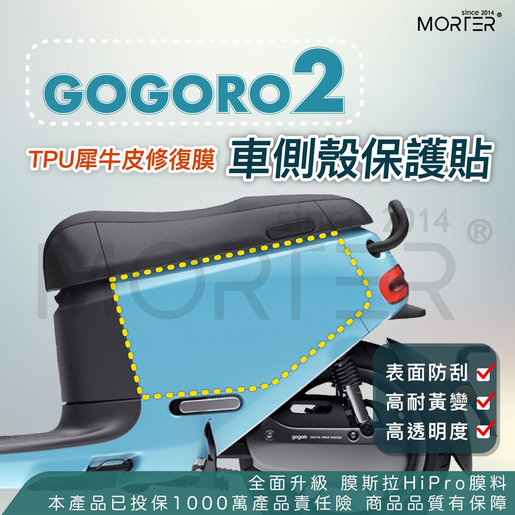 ˋˋ MorTer ˊˊGOGORO 2 左右側蓋 霧面 亮面 TPU 犀牛皮 側殼 保護貼 側蓋 車殼