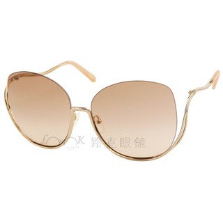 【LOOK路克眼鏡】Chloé 太陽眼鏡 大框 粉色漸層鏡片 CE125S 724