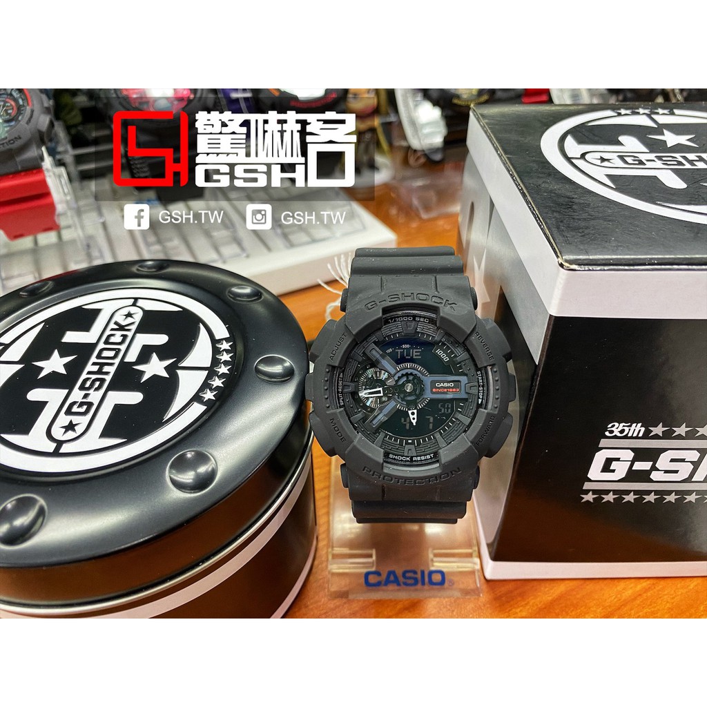 【驚嚇客】G-SHOCK 35週年紀念錶 黑 GA-135A-1ADR