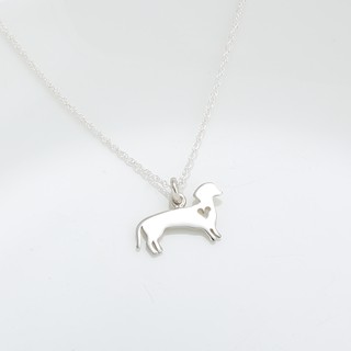 【Angel & Me】臘腸犬 狗 Dachshund s925 純銀項鍊 寵物 生日 週年 畢業 情人節 聖誕節 禮物