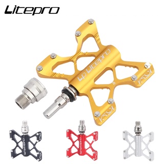 LP Litepro K5 自行車踏板快速釋放踏板鋁合金DU軸承超輕使用小布 3Sixty Pikes 折疊自行車
