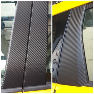 TOYOTA WISH 2/2.5代【ABC柱卡夢保護貼】3M 不殘膠 車貼專用膠膜 配件改裝 貼膜