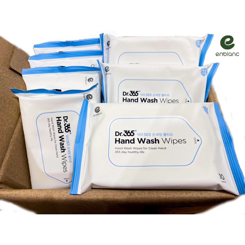 ENBLANC Dr.365 酒精抗菌隨身包濕紙巾 無蓋款-10抽(包)