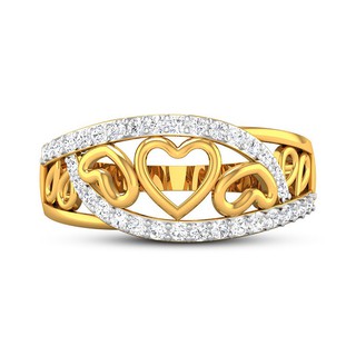 戒指 Cincin 女士愛鋯石金戒指配飾情人高級珠寶