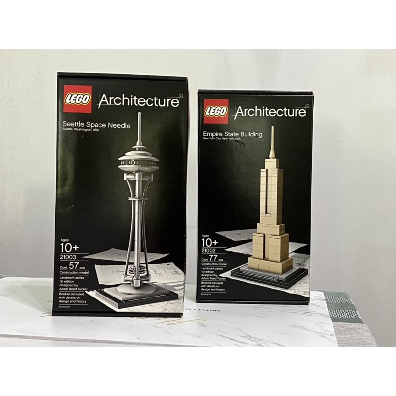 全新未拆 絕版品 樂高 LEGO 21002 帝國大廈/21003 西雅圖太空針塔 現貨可面交