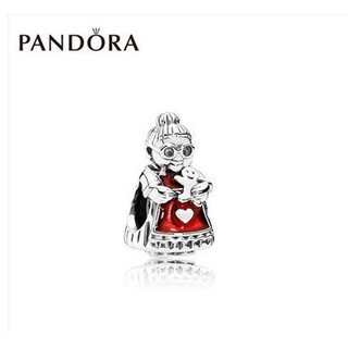792005EN07 PANDORA潘朵拉 聖誕老奶奶925銀琺瑯串飾