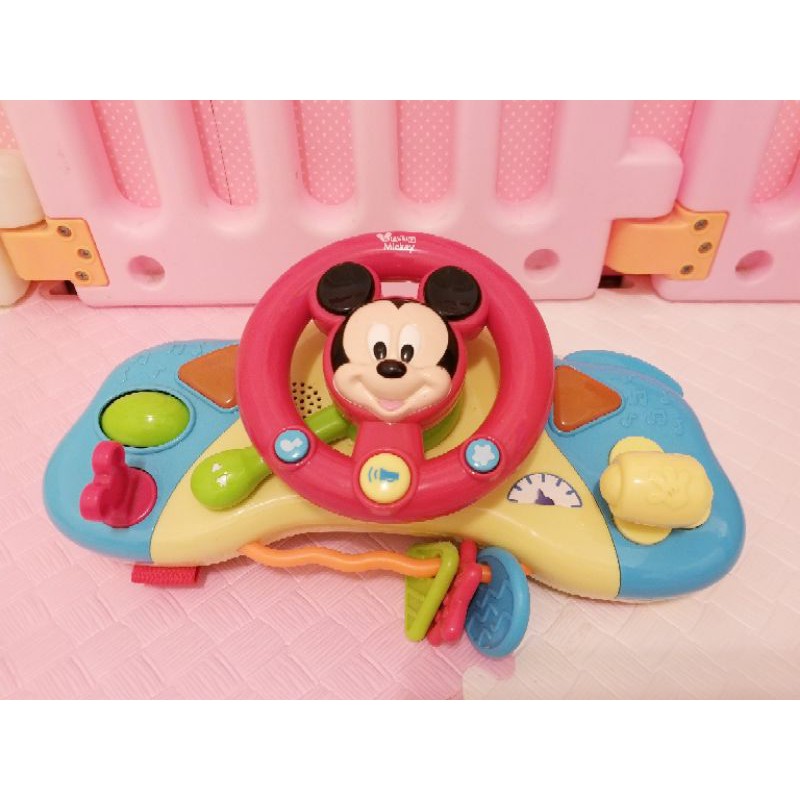迪士尼米奇 嬰兒車旋律方向盤 二手玩具