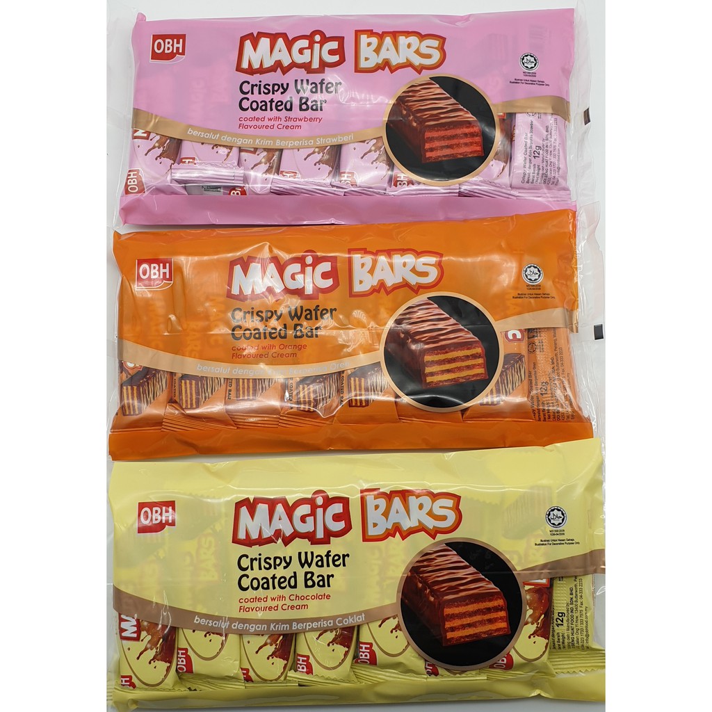 Magic Bars威化餅(橘子/草莓/巧克力) 180g(=12g*15入) 下午茶 零食