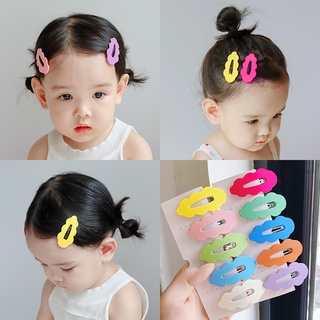 5pcs 韓國糖果色女嬰髮夾兒童髮飾劉海夾頭飾髮夾