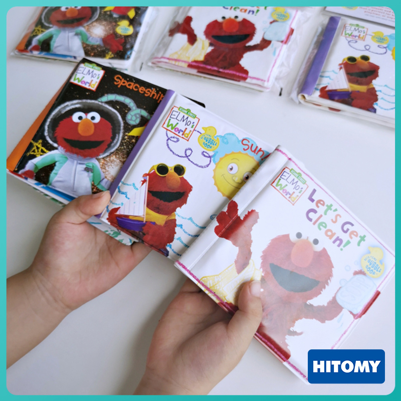Hitomy 出口歐洲芝麻街寶寶英文繪本撕不爛防水嬰兒英語洗澡玩具書外貿尾貨 蝦皮購物