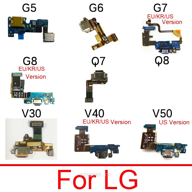 Usb Mirco 充電底座端口插孔連接器充電器板排線適用於 LG G5 G6 G7 G8 Q7 Q8 V30 V40