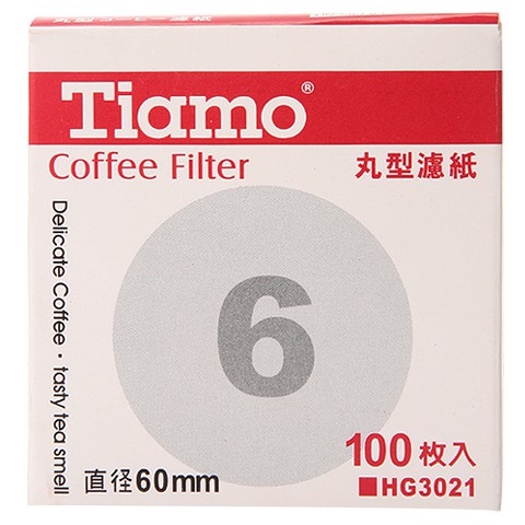 Tiamo 6號圓型濾紙100入 適用摩卡壺和冰滴..另有6號及9號濾紙