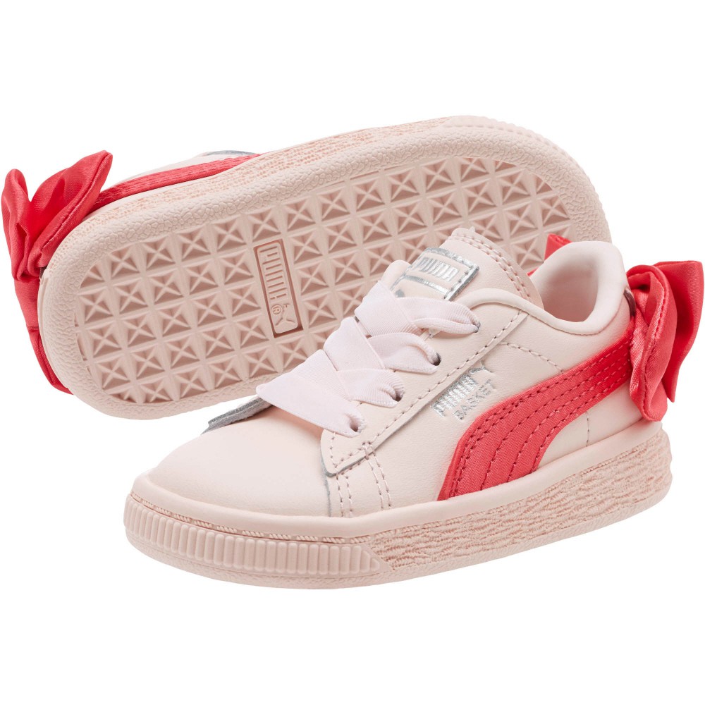 【CHII】韓國代購 Puma Basket Bow Ac Inf 童鞋 小童 淺粉 粉色 粉紅 緞帶 蝴蝶結 後蝴蝶結