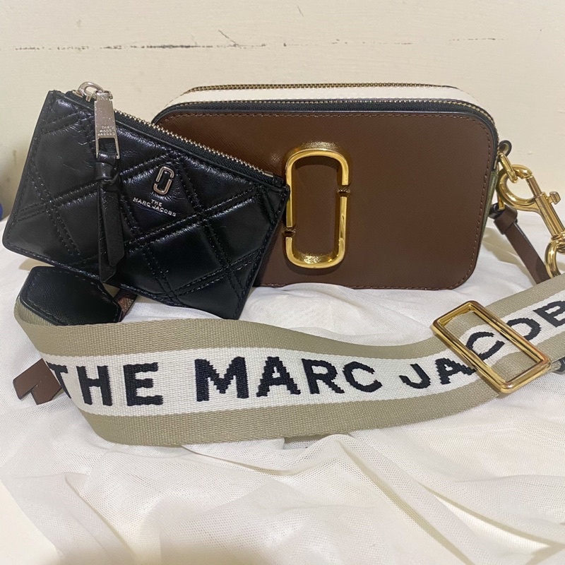 Marc Jacobs MJ相機包 MJ卡夾 酪梨 大地色 羊皮卡夾 二手 現貨 保證正品200%支持驗貨