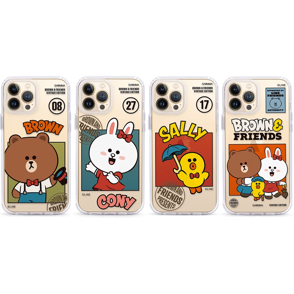 GARMMA LINE FRIENDS iPhone13 手機殼 13Pro 13ProMax 二合一四角防摔保護套