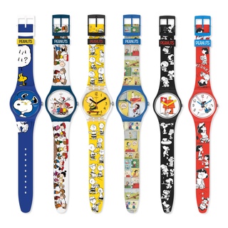 【SWATCH】New Gent 原創 -史努比Snoopy 限量聯名手錶(34/41mm) 瑞士錶 手錶 錶