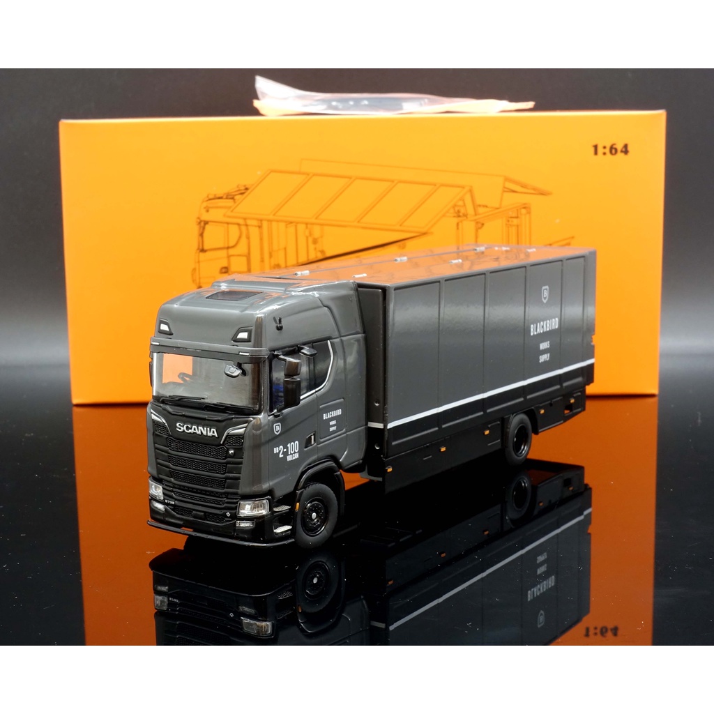 【MASH】現貨特價 GCD 1/64 Scania S730 鷗翼運輸車 黑