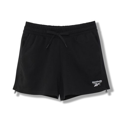 REEBOK Classics Shorts 女裝 短褲 慢跑 休閒 棉質 褲腳拉鍊 黑【運動世界】FS8860